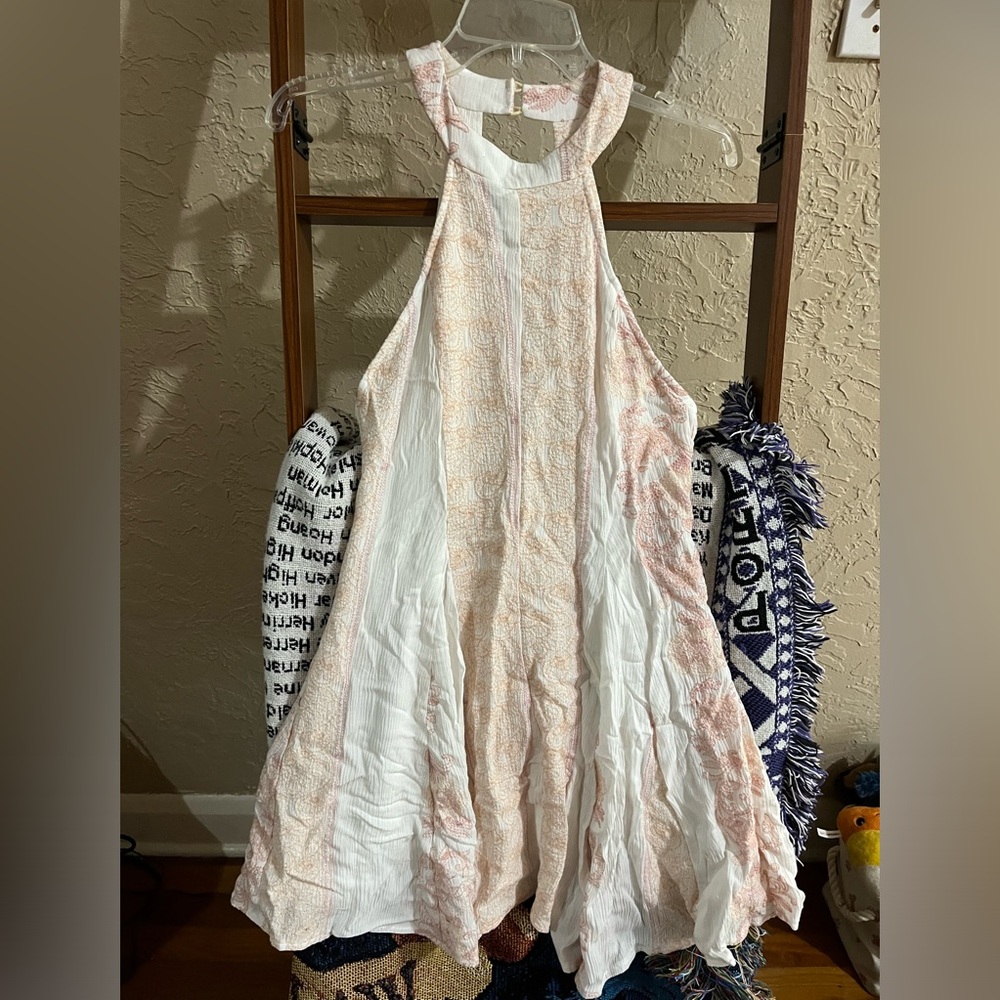 White & orange dress